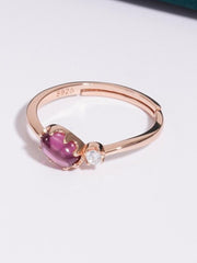 S925 Sterling Silver Garnet Ring