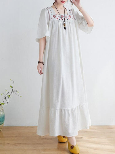 Women's Cotton Embroidered Dress