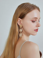 Pearl Geometric Earrings