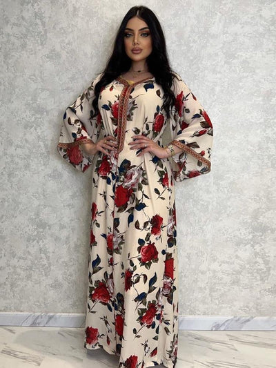 Printed Women's Abaya Dress