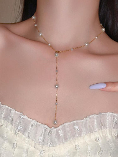 Pearl Necklace Tassel Elegant Clavicle Chain