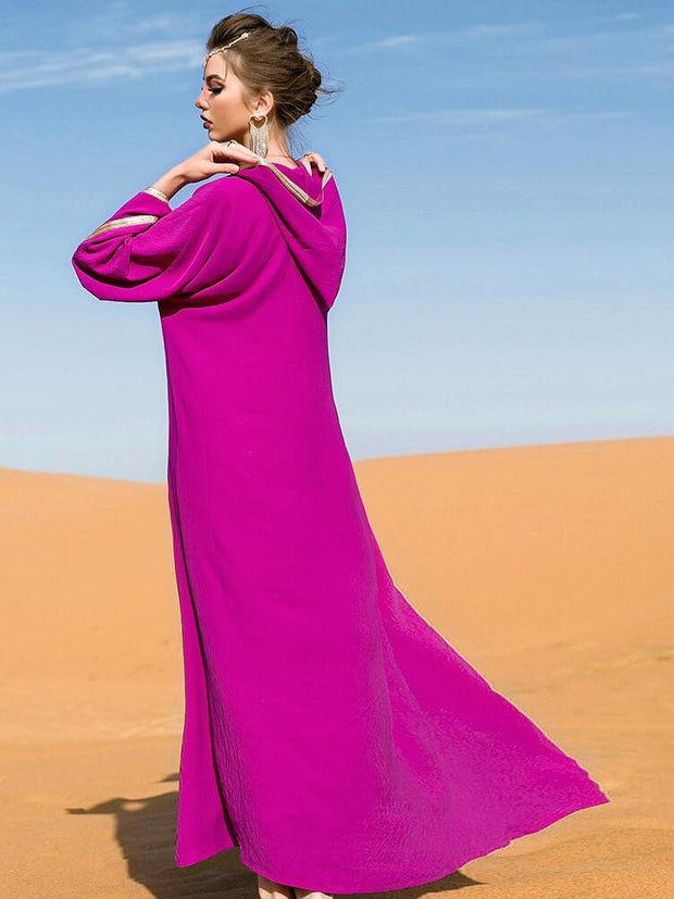 Women's Stitched Ribbon Abaya Dress