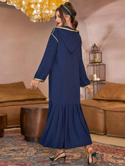 Handmade Beaded Pleated Robe Abaya