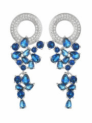 S925 Pure Silver Needle Zircon Inlaid Bright Earrings