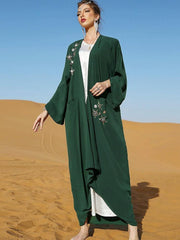 Women's Arab Burqa Long Sleeve Abaya Dress