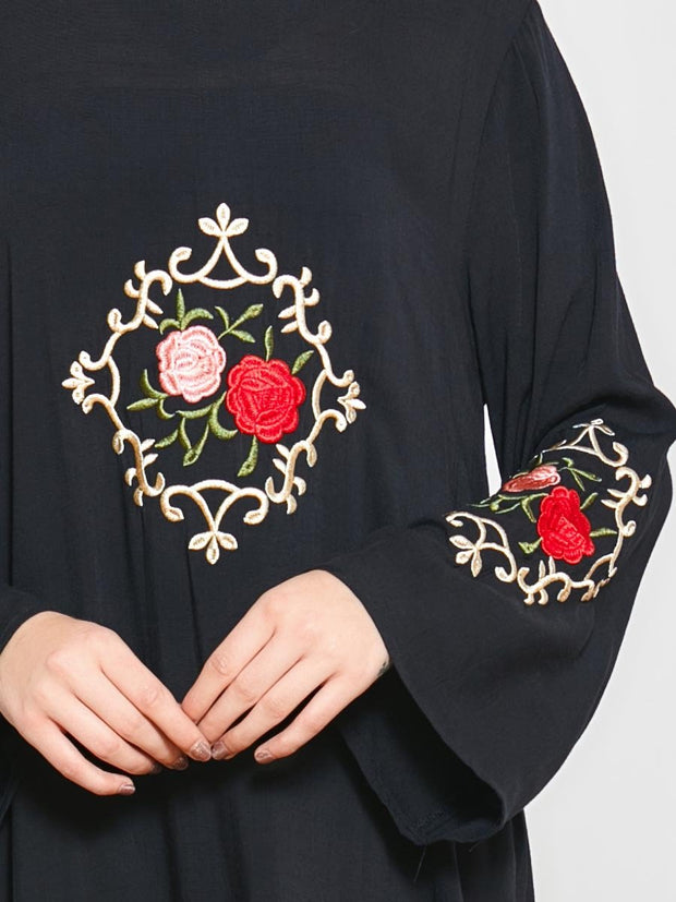 Women's Embroidered Stitched Jalabiya Dress