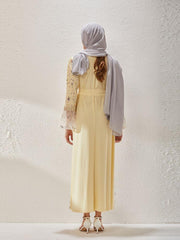 Fake Two Sequin Embroidered Long Sleeved Abaya