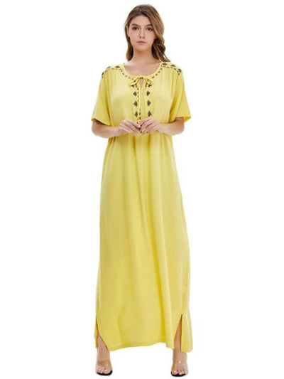 Women's Loose Short Sleeved Jalabiya Dress
