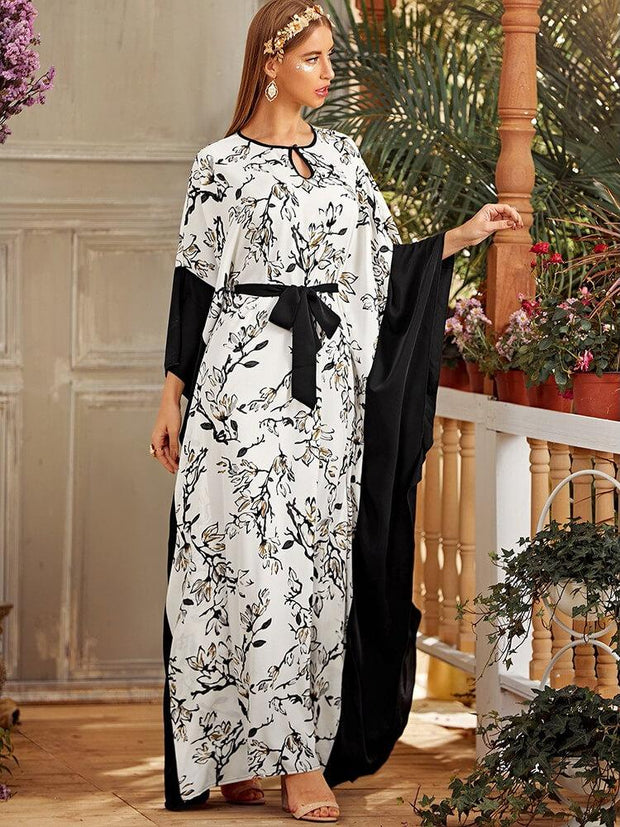 Women's Printed Stitched Jalabiya Dress