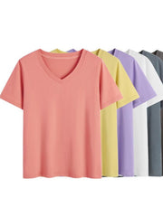Women's Plus Size Solid Color Short Sleeve T-shirt