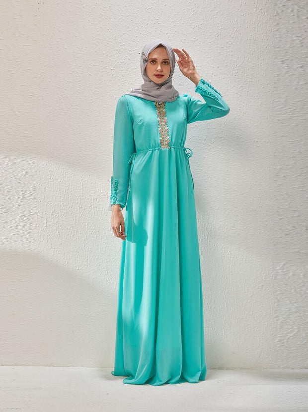 Muslim Chiffon Waist Length Jalabiya