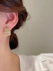 925 Silver Zircon Geometric Earrings