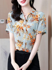 Women's Short Sleeved Color Polo Shirt