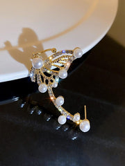 925 Silver Needle Pearl Earrings