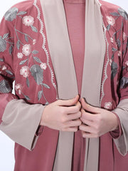 Embroidered Chiffon Patchwork Cardigan