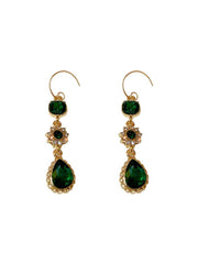 Emerald Earrings With Diamond