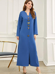 Women's Robe Long Sleeve Jalabiya Dress