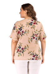 Women's V-neck Loose Short Sleeve T-Shirt
