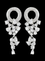 S925 Pure Silver Needle Zircon Inlaid Bright Earrings