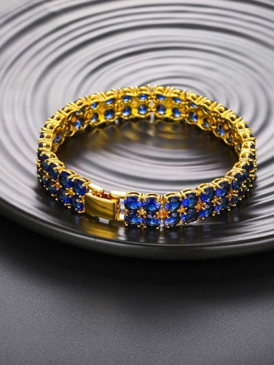 Women's Color Double Row Zircon Bracelet