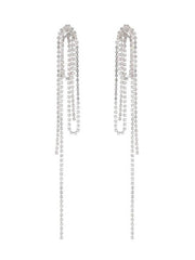 925 Silver Needle Diamond Inlaid Geometric Earrings