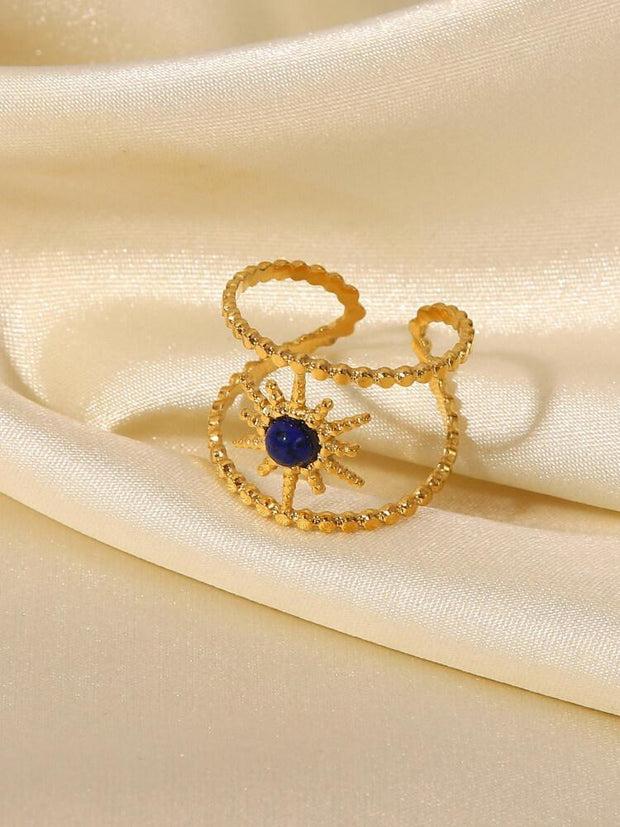 18K Gold Zirconium Gem Ring