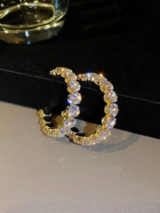 925 Silver Needle Diamond Earrings