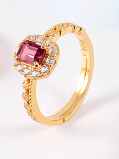 Garnet Opening Adjustable Ring
