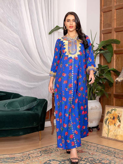 Women's Muslim Fashion Jalabiya Dress