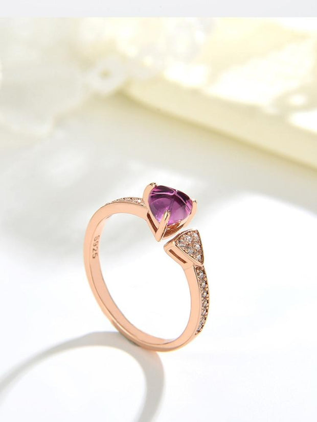 S925 Silver Amethyst Ring