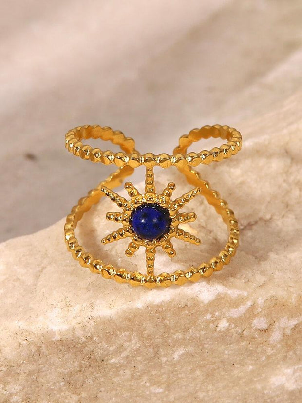 18K Gold Zirconium Gem Ring