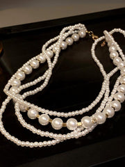 Multilayer Pearl Necklace Clavicle Chain