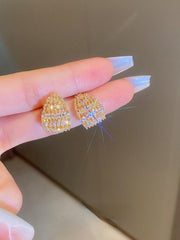 925 Silver Zircon Geometric Earrings