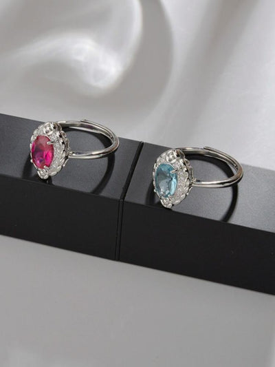Synthetic Gem Open Ring