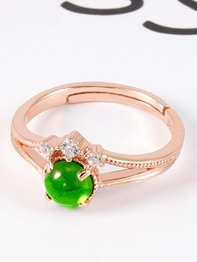 Sterling Silver Diopside Ring