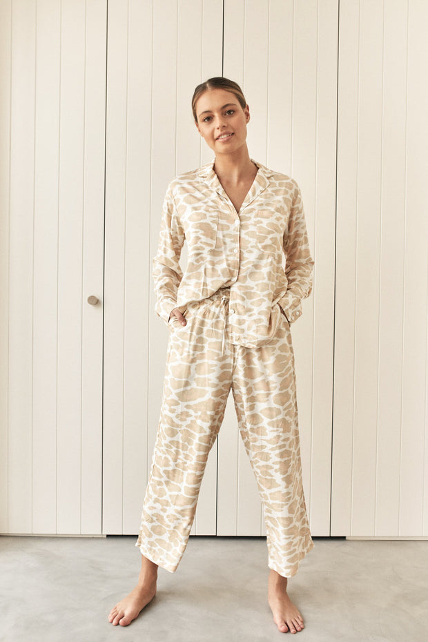 Annabel Long Pajama Set - Leopard