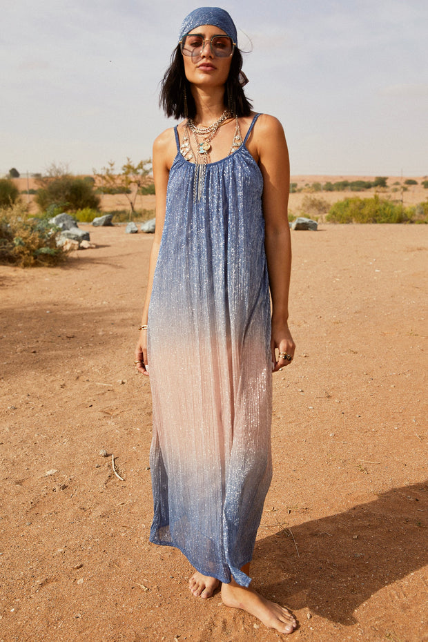 Blue Ombre Maxi Dress