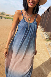 Blue Ombre Maxi Dress