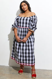 Gingham Macy Midi Dress