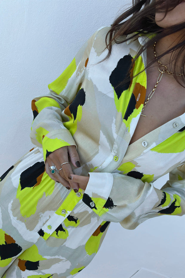 Lime Abstract Animal Jumpsuit