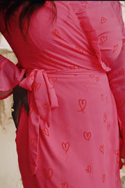 Pink Kinza Love Wrap Dress