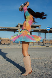 Rainbow Ombre Nieve Mini Dress