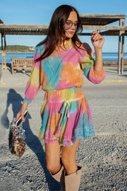 Rainbow Ombre Nieve Mini Dress