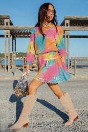 Rainbow Ombre Nieve Mini Dress