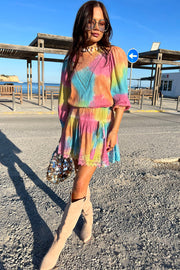 Rainbow Ombre Nieve Mini Dress