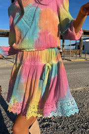 Rainbow Ombre Nieve Mini Dress