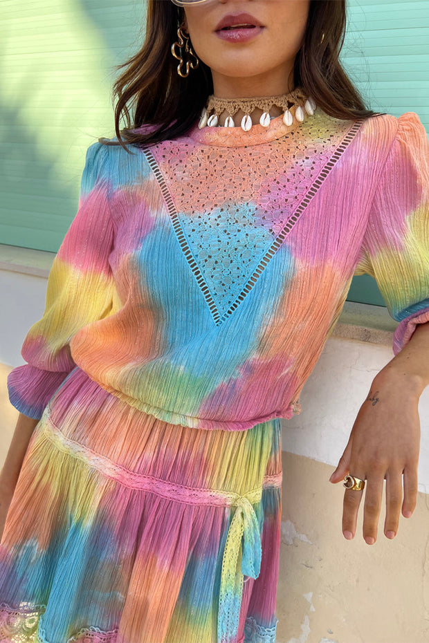 Rainbow Ombre Nieve Mini Dress