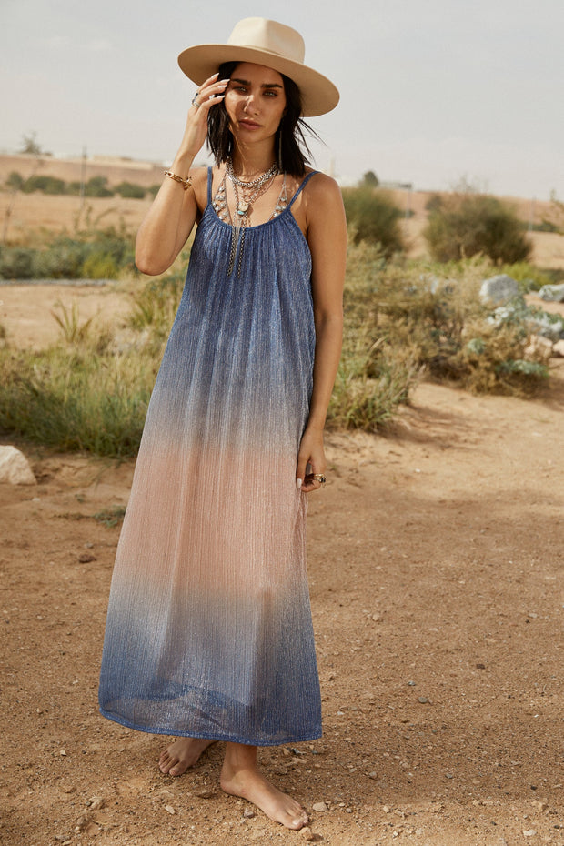 Blue Ombre Maxi Dress