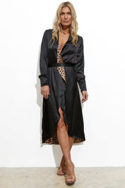 Leopard Reversible Wrap Dress