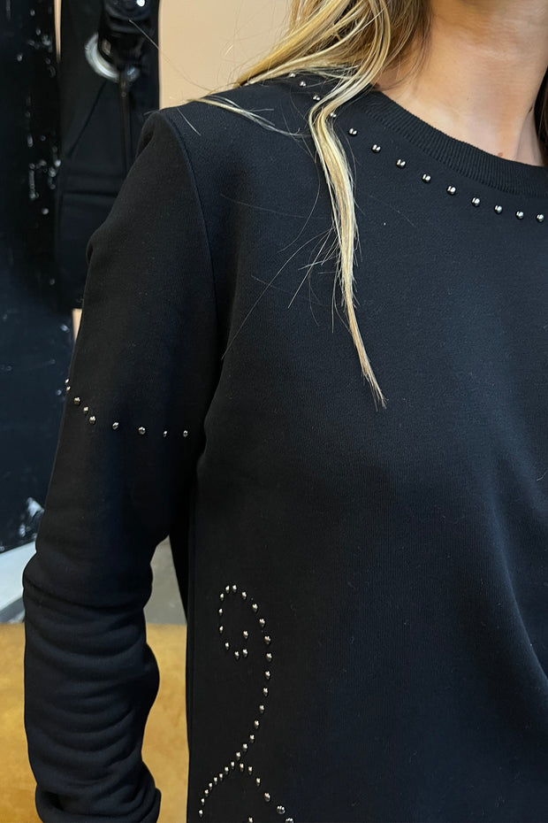 Black Studded Jumper